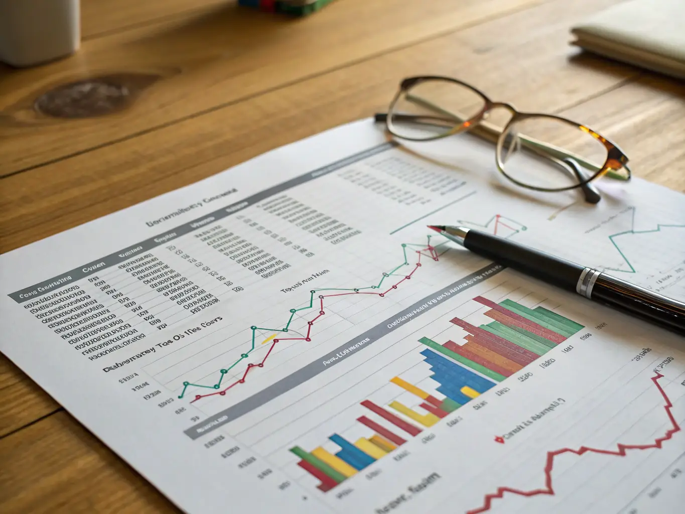 An image depicting a magnifying glass over financial documents, symbolizing the initial investigation phase of asset recovery.